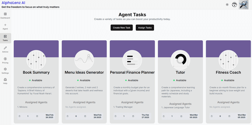 Create/Assign Tasks